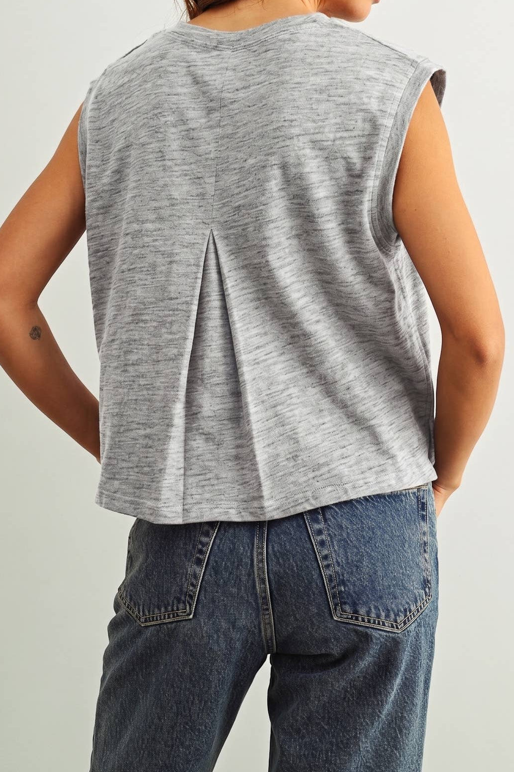 Rita Round Neck Slub Top