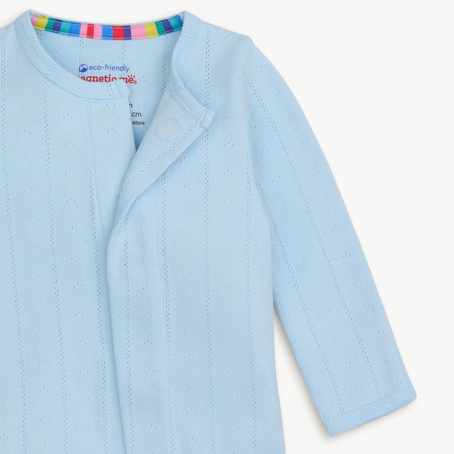 Magnetic Me Love Lines Blue Pointelle Footie