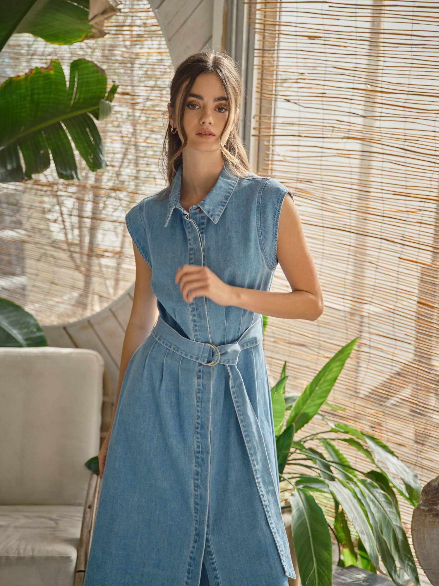 Meadow Denim Midi Dress