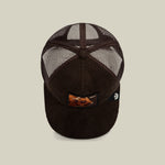 Goorin Bros Corduroy Grit six panel crown with a matching covered top button and clean seams rodeo ready