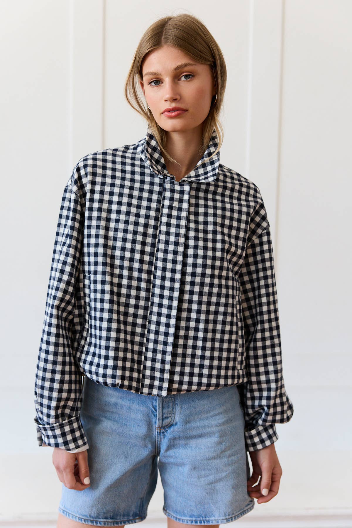 Chloe Gingham Zip Jacket