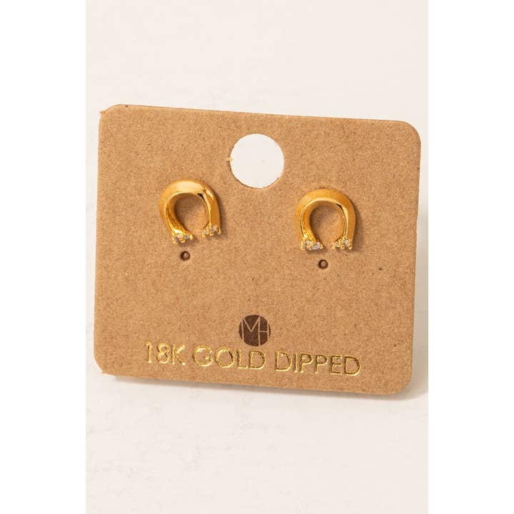 Horse Shoe Stud Earrings