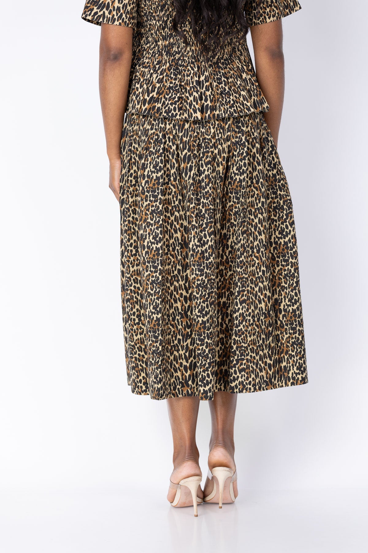 THE GREAT Highland Skirt Tan Leopard