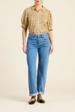 Trovata Jess Blouse Gardenette petite pintucks adding texture and hand crafted charm ranch wear