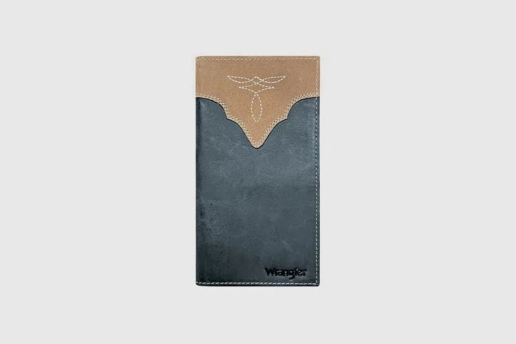 Wrangler Checkbook Wallet mens womens unisex genuine leather checkbook wallet western style Boltranchstore.com