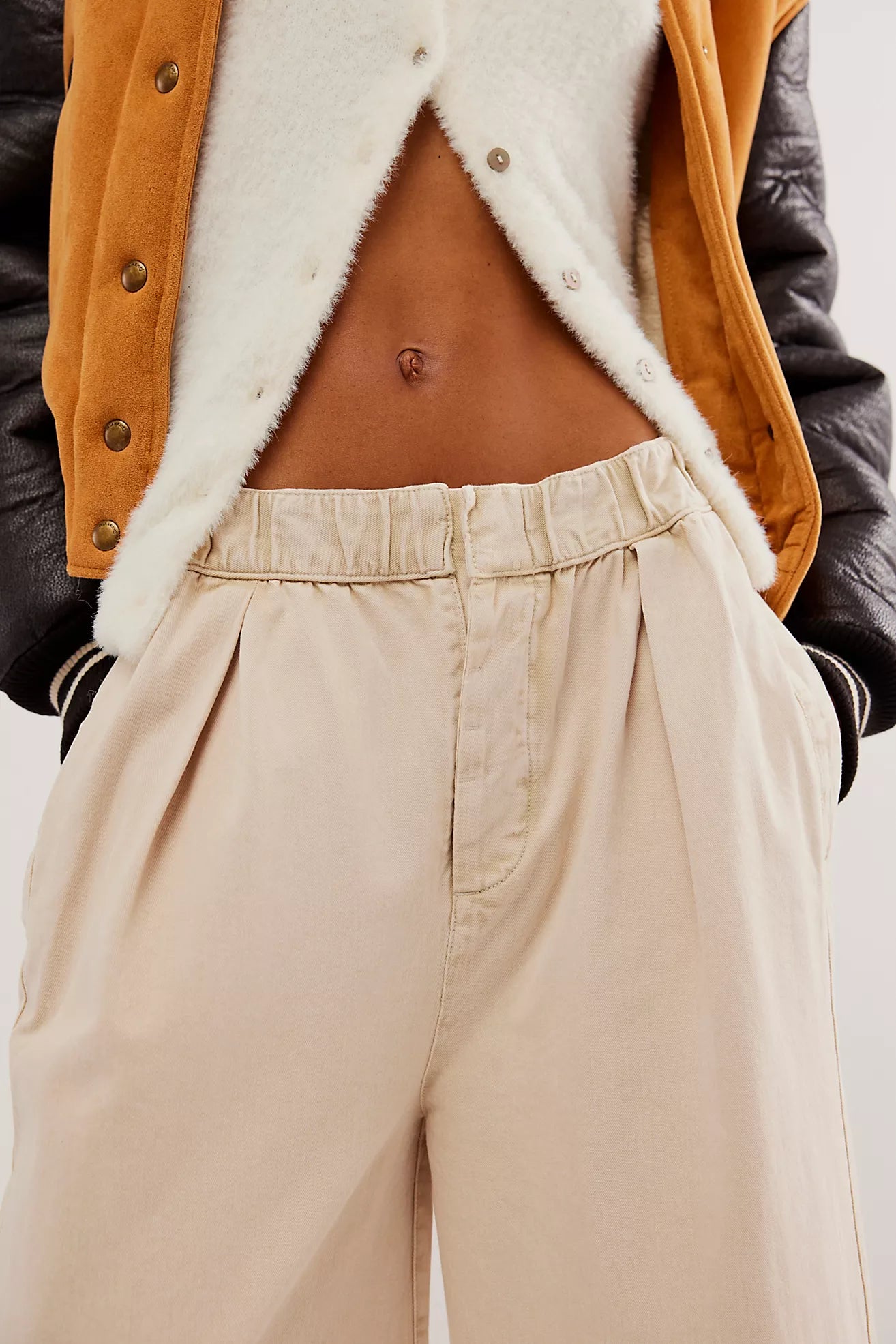 Free People After Love Cuff Pants - Sandshell