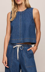 blue denim sleeveless top and pants perfect summer shirt  free shipping at boltranchstore.com Sun Seeker Tank
