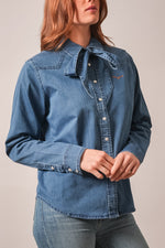 Kimes Ranch Womens Lolo Indigo softly faded denim with a relaxed everyday fit womens western clothing