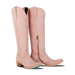 Lane Sandaga Knee High Boot in Blush 17.5 inch tall boot with a side Zipper in a soft pink color and stitch detail throughout a perfect boot for your next T Swift concert at boltranchstore.com