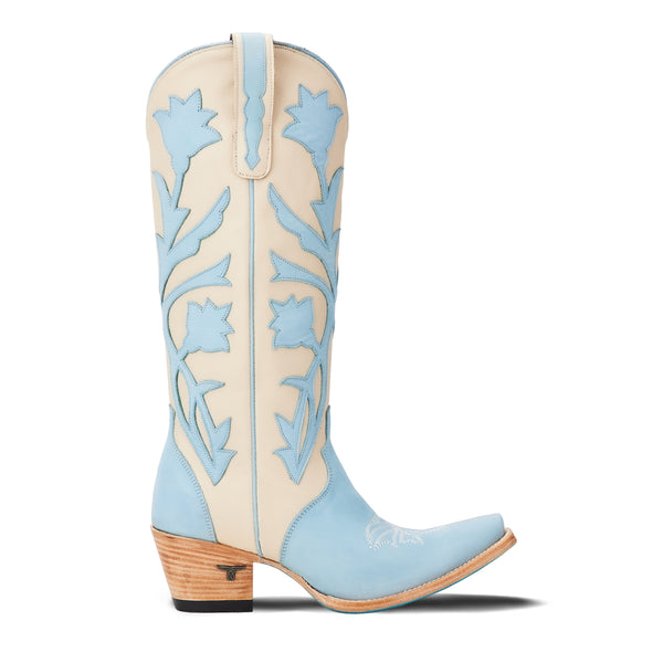Lane Jolene Boot in Blueberry Buttermilk LB0549A womens cowboy boots cowgirl blue stitched boots western boutique Lane Boots at Boltranchstore.com free shipping