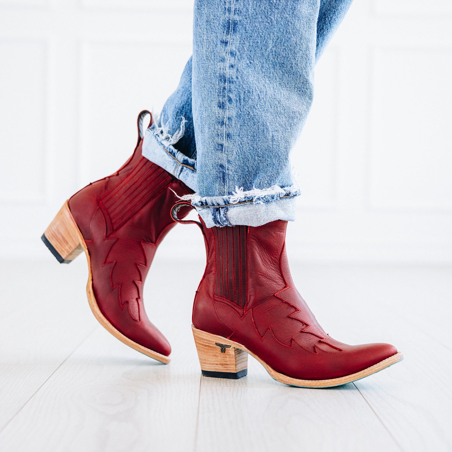 Lane Chelsea Bootie in Smoldering Ruby