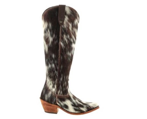 Liberty Black Kendra White Brown Cowhide Boots