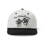 Utah western clothing rodeo mens fashion Los Rios Canvas Snapback Cream Black SKU MHSP25LOSRIBCRM Boltranchstore.com free shipping