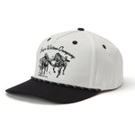Western clothing mens western clothing Utah Los Rios Canvas Snapback Cream Black SKU MHSP25LOSRIBCRM Bolt ranch store free shipping Seager Los Rios Canvas Snapback Cream And Black in stock mens womens western wear 