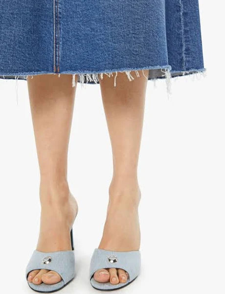 Mother The Circle Midi Fray Skirt