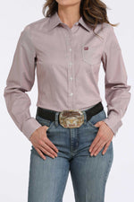 Cinch Womens Tencel Stripe Button Down Shirt free shipping womens long sleeve western rodeo shirt stripes boltranchstore.com