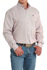 Cinch Mens Tencel Striped Shirt in Pink at boltranchstore.com