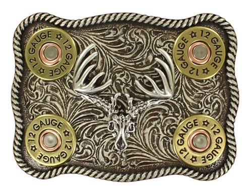 Nocona Mens Skull Shotgun Shell Buckle