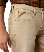 Ariat Mens M4 Relaxed Grizzly Boot Cut Jeans Loop Lock back belt loop and heavy duty zipper hardware ranch wear