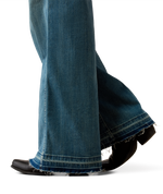 Ariat Womens Ultra High Rise Mavis Wide Leg Jeans contoured waistband with zipper fly and button closure ranch wear