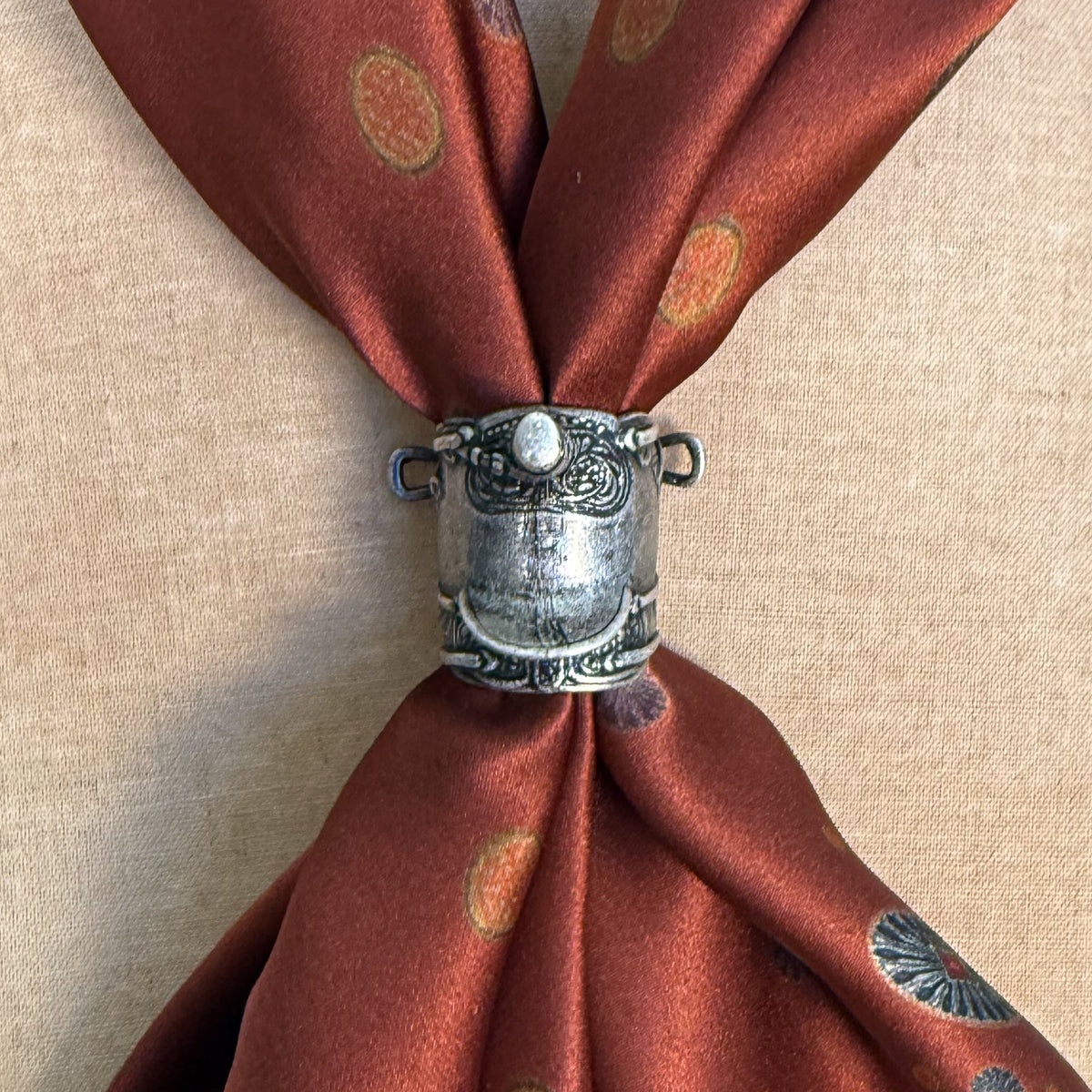 Fringe Slide Saddle Tramp holds a wild rag snug at the collar ranch wear