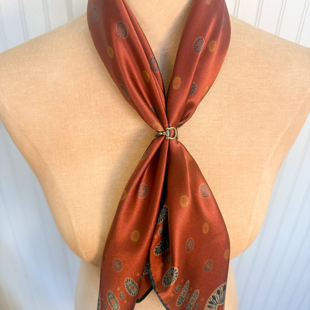 Fringe Scarf Ring Snaffle Bit Infinity holds a wild rag snug at the collar ranch wear