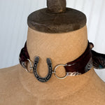 Fringe Slide Tie One On Horseshoe three inch wide with rings by one inch tall size rodeo