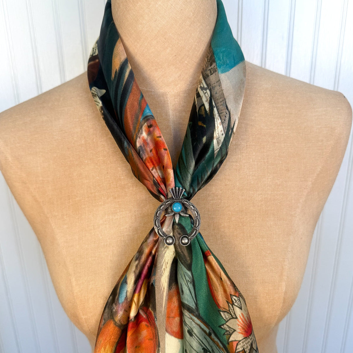Fringe Slide Naja holds a wild rag snug at the collar ranch wear