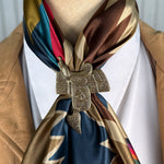 Fringe Slide Parade Saddle Gold slide back lays flat to keep it from spinning western fashion