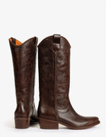Penelope Chilvers Goldie Cordoban Leather Boot decorative plaited leather trim framing the shaft