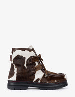 Penelope Chilvers Incredible Friesian Shearling Lined Boot long haired Friesian pony cowhide upper in brown and white