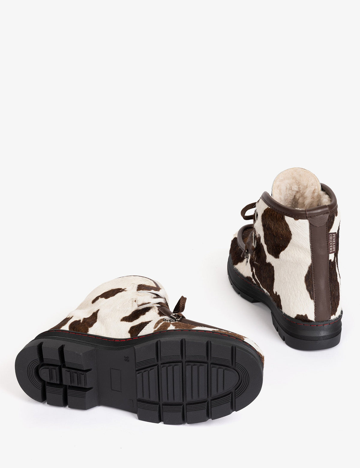Penelope Chilvers Incredible Friesian Shearling Lined Boot moulded rubber sole for grip on snow and ice