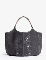 Penelope Chilvers Pillow Paloma Bag slate gray suede pillow shaped handbag womens western boutique Utah SKU WPBCOEMBSUEAW26