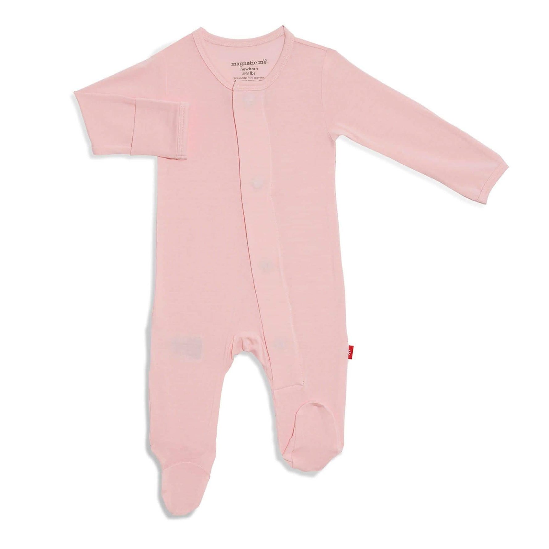 Magnetic Me Pink Dogwood Modal Footie infant toddler baby outfits best selling free shipping baby shower bolt ranch store