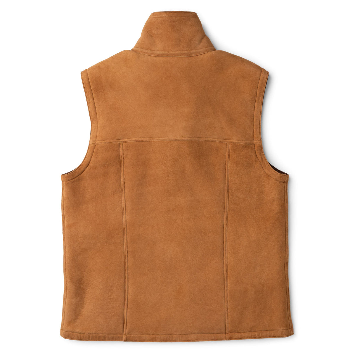 Madison Creek Outfitters Pitkin Sheepskin Vest Tan handcrafted in the USA from genuine lambskin shearling Park City