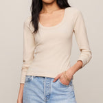 Z Supply Greyson Scoop LS Tee Chalk ZT263370 - Womens Western Fashion shop at boltranchstore.com