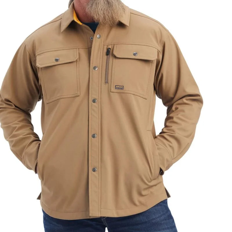 Ariat Rebar DuraStretch Utility Softshell Shirt Jacket - Field Khaki