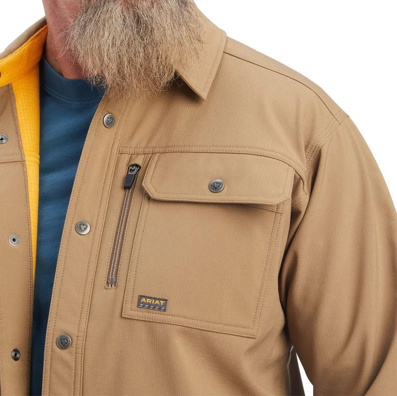 Ariat Rebar DuraStretch Utility Softshell Shirt Jacket - Field Khaki