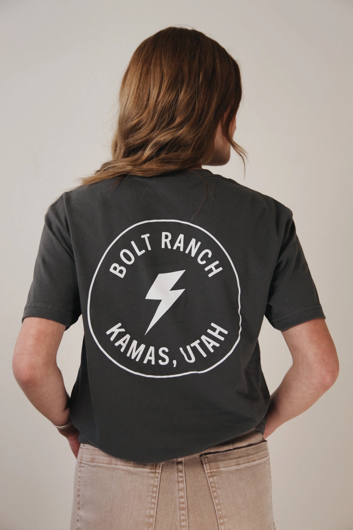 Bolt Ranch Essentials Collection - SS T-Shirt Sueded Heavy Metal Circle Logo