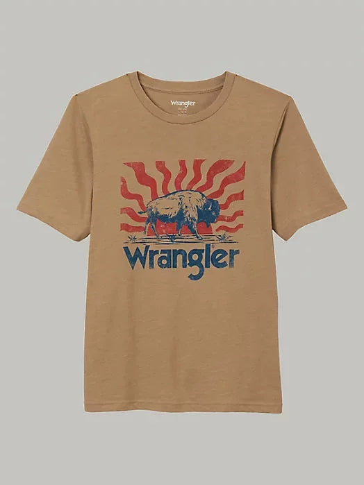Wrangler Boys Bison SS T-Shirt - Trench Coat