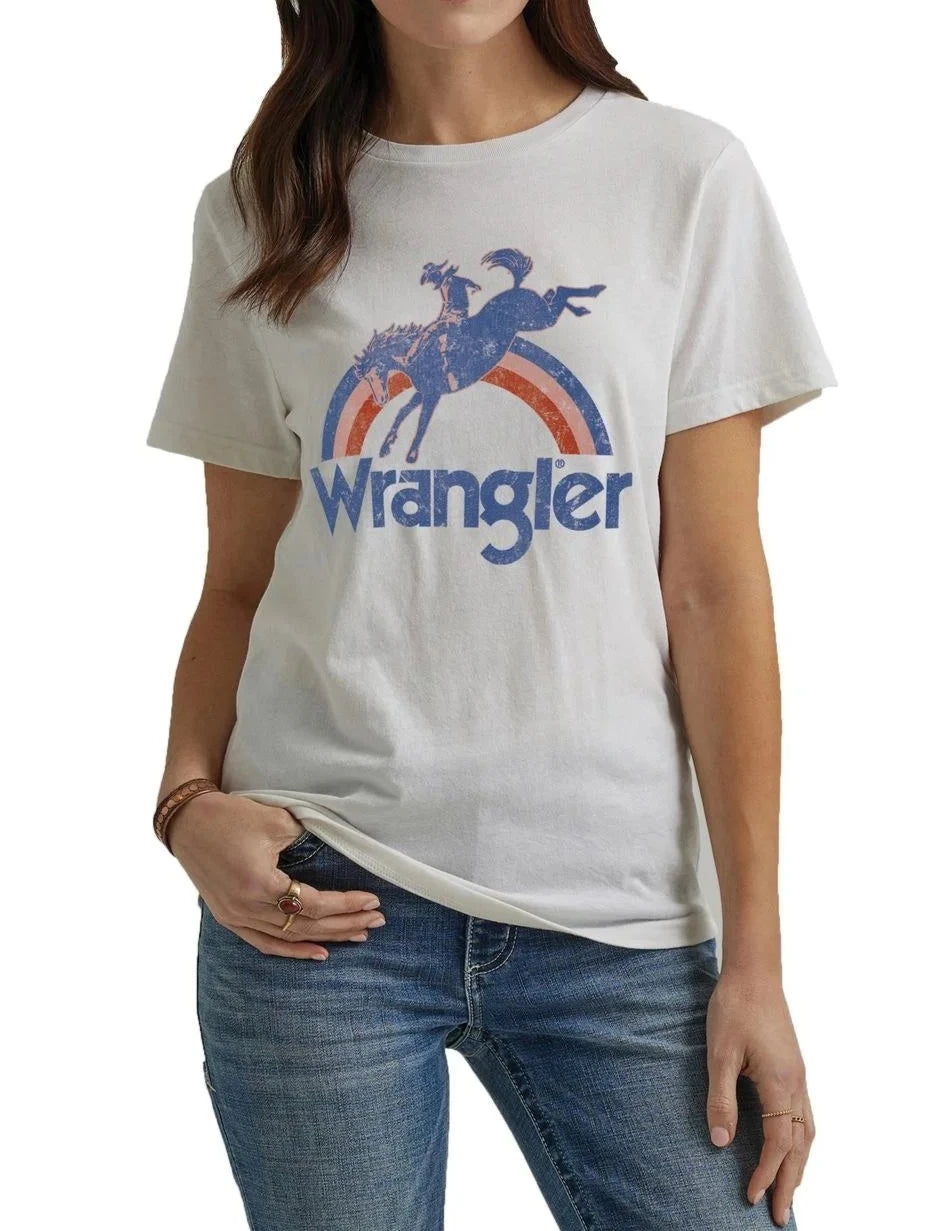 Wrangler Womens Retro SS T-Shirt - Marshmallow Heather