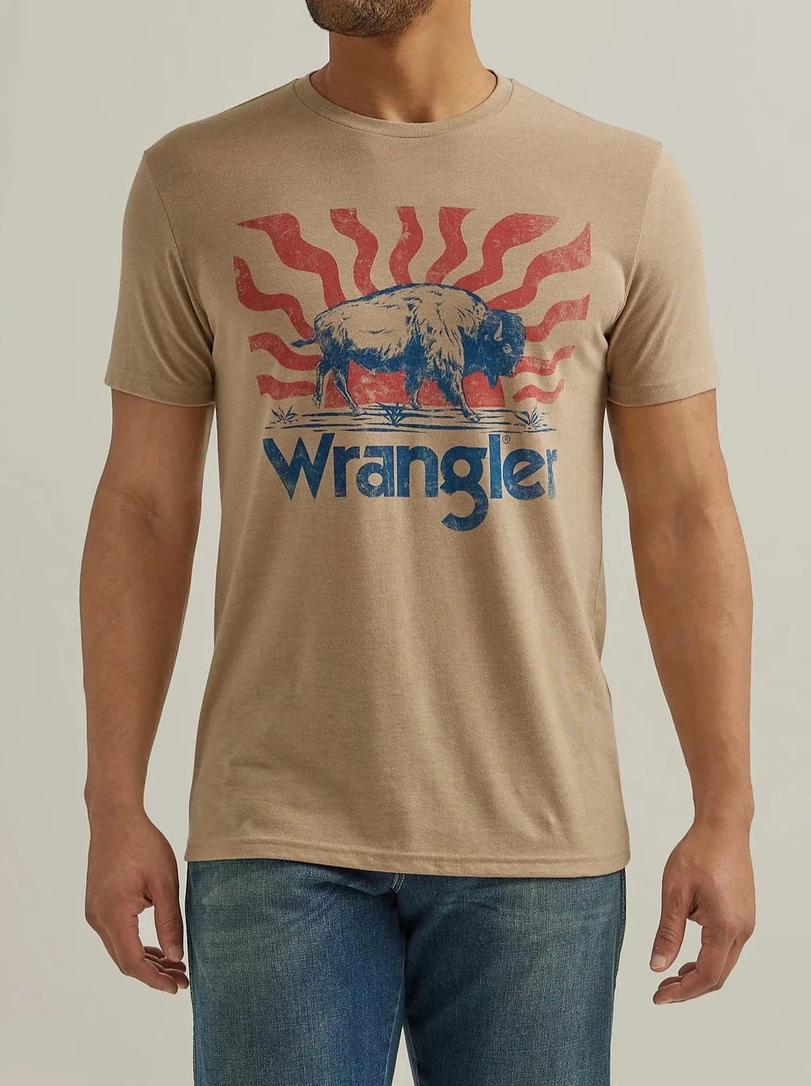 Wrangler Mens Bison SS T-Shirt - Trenchcoat