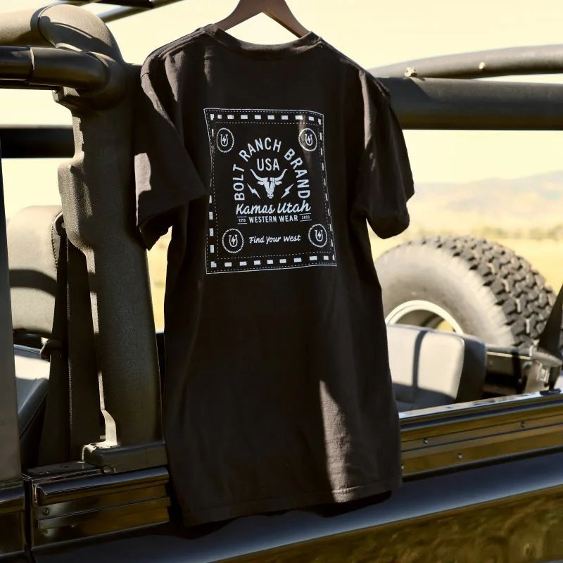 Bolt Ranch Harvest Collection - Adult SS T Shirt - Pitch Black