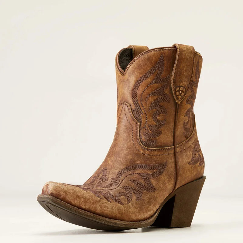 Ariat Womens Chandler Western Boot in Naturally Distressed Brown