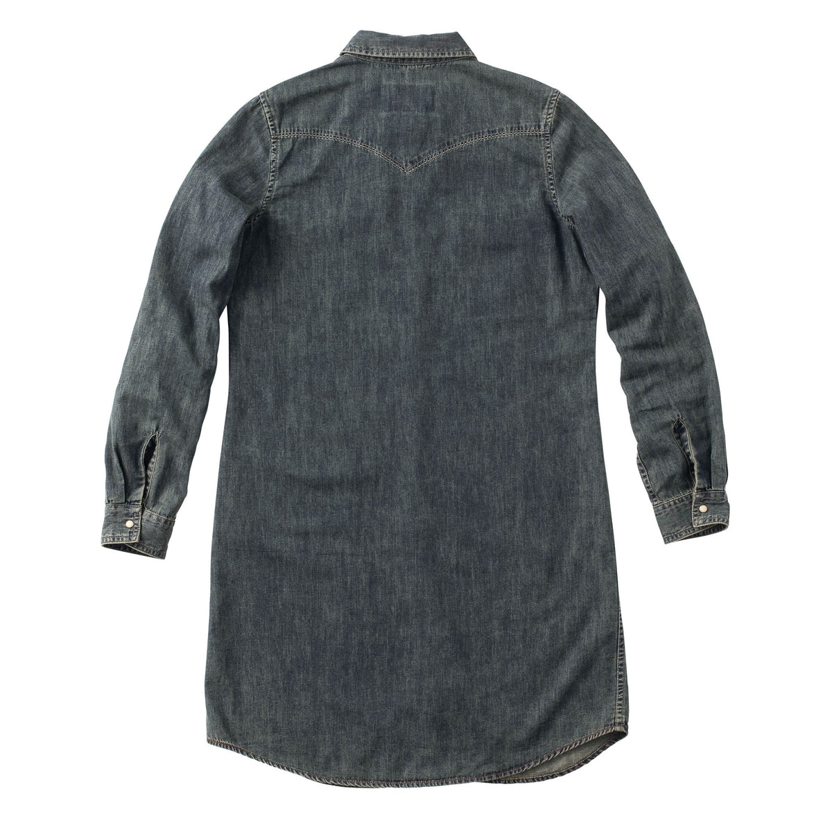 Western clothing womens fashion Utah Savannah Denim Shirt Dress Indigo Denim SKU SAVIND Boltranchstore.com free shipping