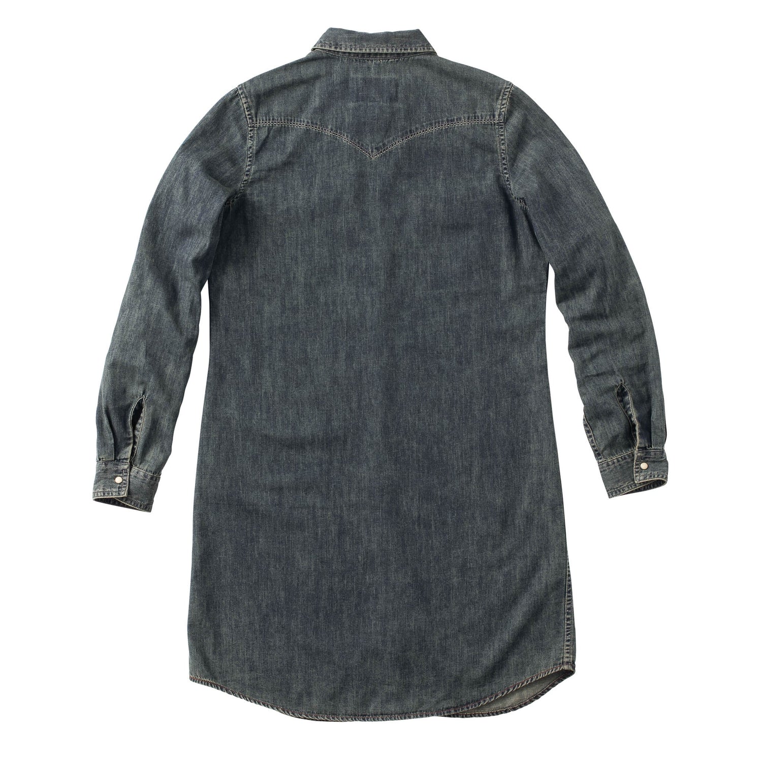 Western clothing womens fashion Utah Savannah Denim Shirt Dress Indigo Denim SKU SAVIND Boltranchstore.com free shipping