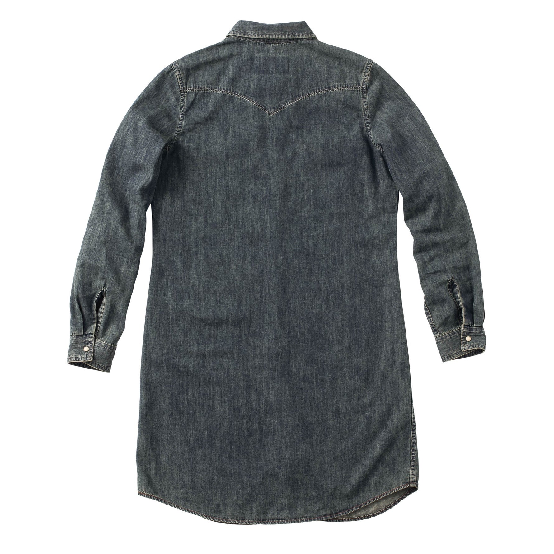 Western clothing womens fashion Utah Savannah Denim Shirt Dress Indigo Denim SKU SAVIND Boltranchstore.com free shipping
