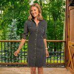Utah womens western boutique rodeo Savannah Denim Shirt Dress Indigo Denim SKU SAVIND Boltranchstore.com free shipping