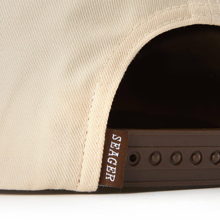 Seager Los Rios Canvas Snapback in Cream Brown