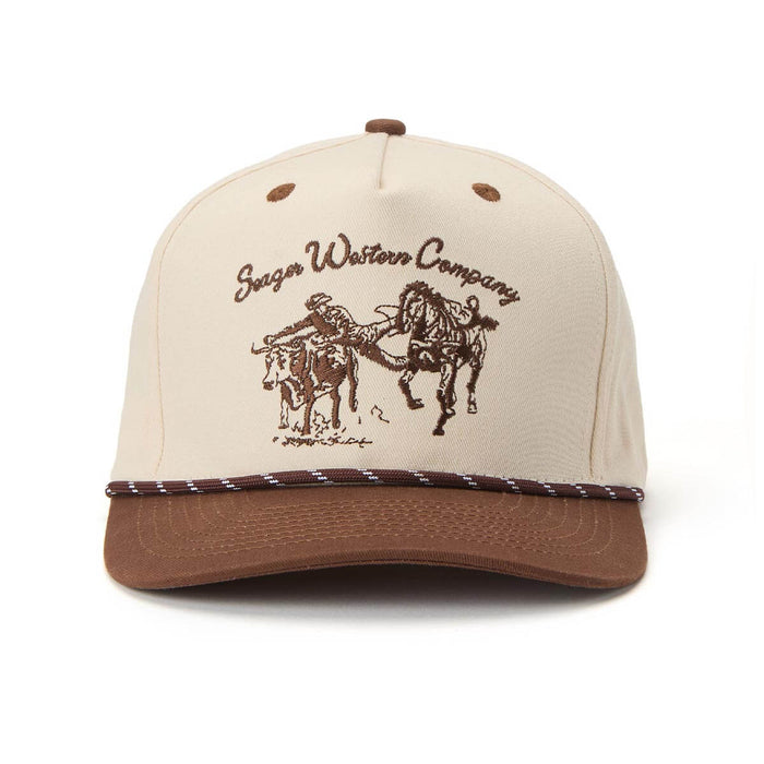 Seager Los Rios Canvas Snapback in Cream Brown